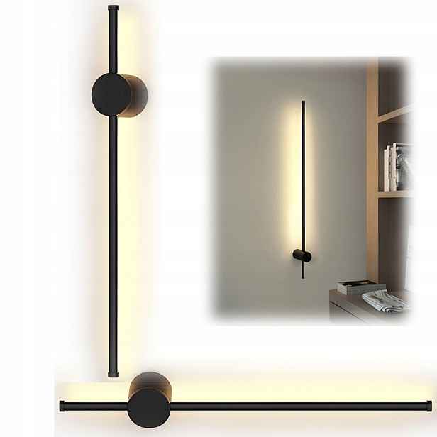 Nástěnné Led Svítidlo Nástěnná Lampa Otočná O 360° Teplá Bílá 60 CM 12 W