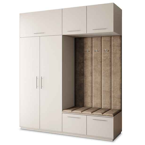 MASSENO MODERNÍ PŘEDSÍŇOVÁ SESTAVA REMA, 200/240/60 cm, kašmírová