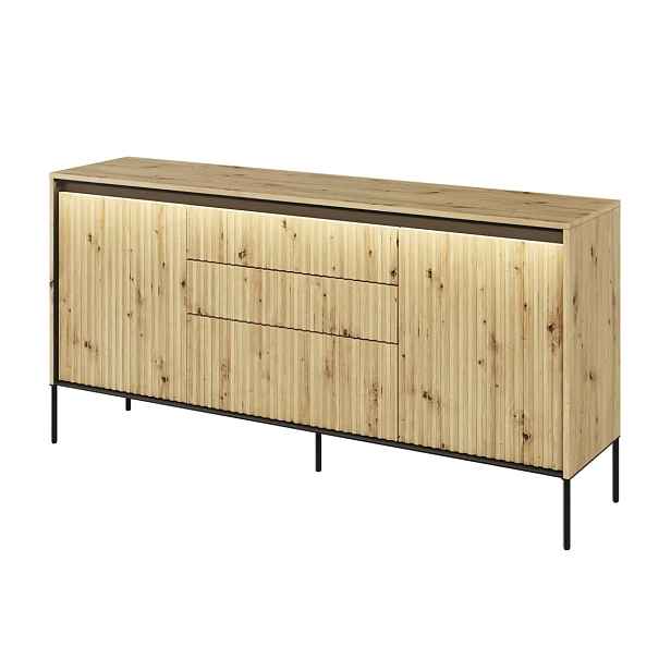 Casarredo Komoda 2D3S s LED IPOLIS - dub artisan