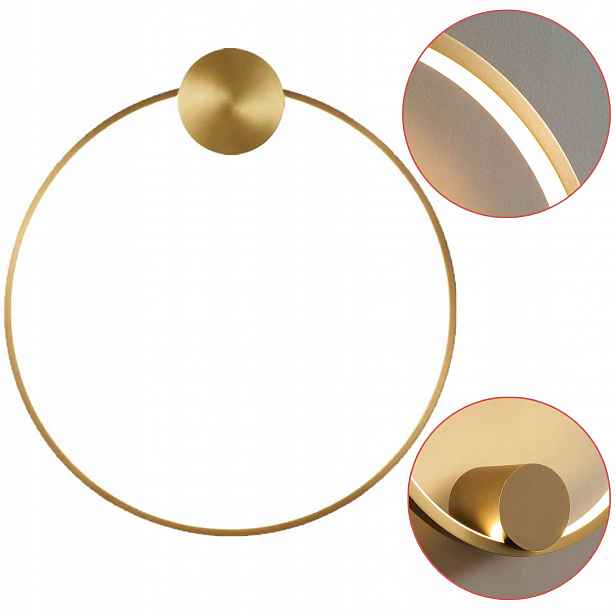Nástěnná Led lampa Prsten 40 cm Staré zlato Nástěnné Led svítidlo Old Gold