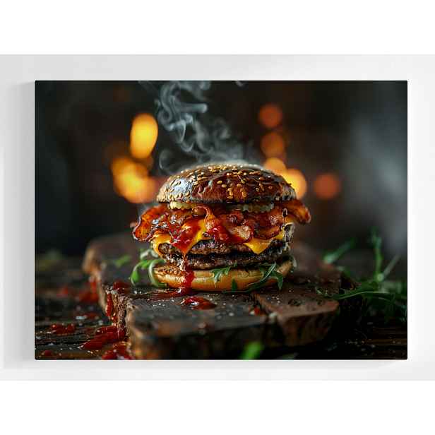 Plakát Jídlo Vaření Hamburger Rychlé Potraviny Hot 100x75