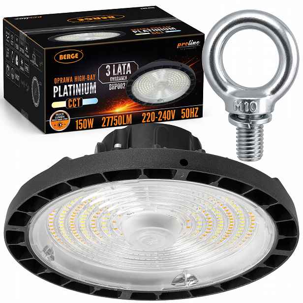 Průmyslová Led lampa High Bay Ufo 150W 27750lm Cct, stmívatelná