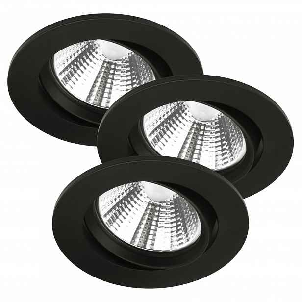 Sada zapuštěných Led svítidel černá 3x4.5W 2700K Fremont Nordlux