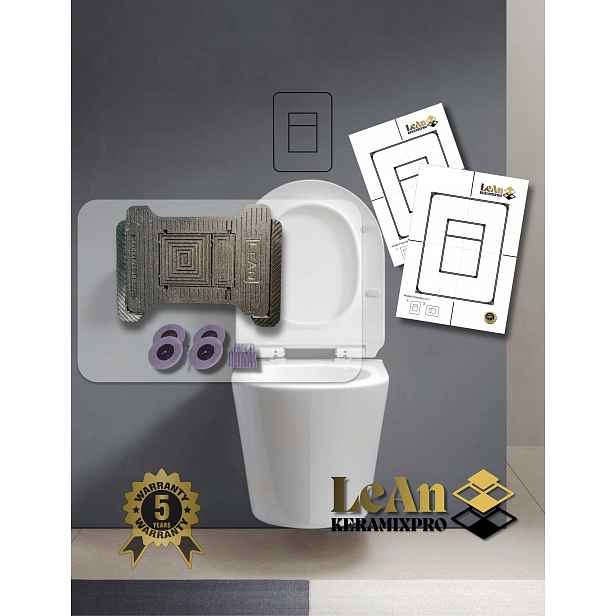 Skryté pneumatické tlačítko černé kompatibilní s Grohe LeAnKeramixPro