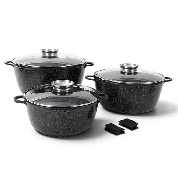 Velké Hliníkové Mramorové Hrnce 6 Plyn/indukce 10L 14L 20L Mp 2162