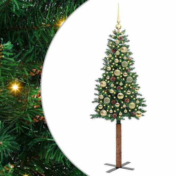 vidaXL Úzký vánoční stromeček Zelená 150 cm