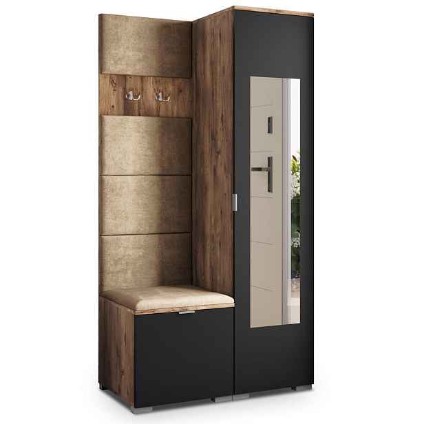 MASSENO MODERNÍ PŘEDSÍŇOVÁ SESTAVA VIRA, 95/181/51 cm, dub Lefkas