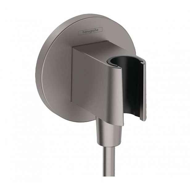 Hansgrohe Fixfit - Sprchové kolínko s držákem, kartáčovaný černý chrom 26888340