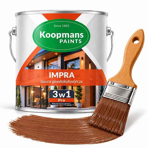 Lazura na dřevo Koopmans Impra 3v1 111 přírodní teak 2.5 l
