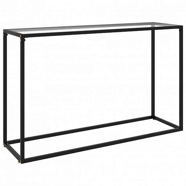vidaXL Konzolový stolek průhledný 120 x 35 x 75 cm tvrzené sklo