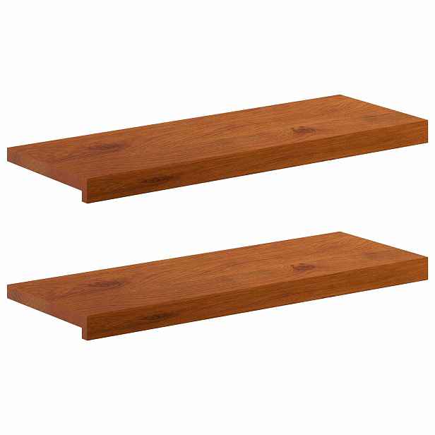 vidaXL Schodové nášlapy 2 ks 70 x 25 x 2 cm Hnědá Masivní dubové dřevo