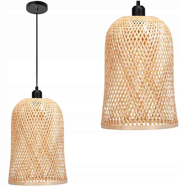 Závěsná Stropní Lampa Toolight APP1335-1CP Ratanová Přírodní Boho