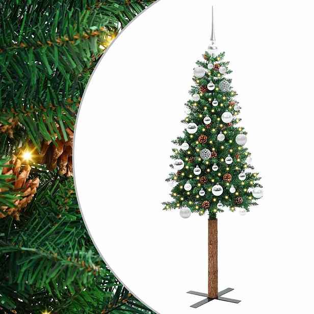 vidaXL Úzký vánoční stromeček Zelená 150 cm