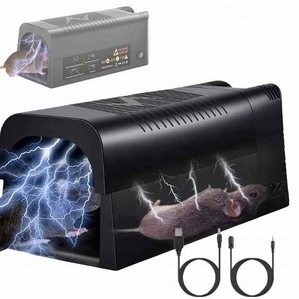 Elektrická Past Na Krysy Myšy Hlodavce Tunelová Na Baterie Nová
