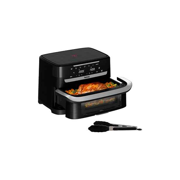 Infračervená horkovzdušná fritéza Tefal Ever Fry Dual Flex 9 l EY9288E0 Černá