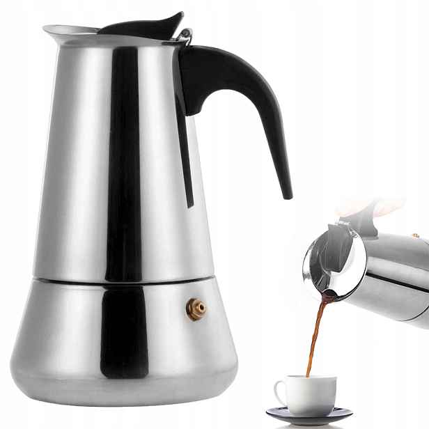 Kávovar nerezová ocel Spařovač Kávovar Espresso 600ML