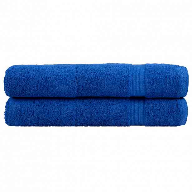 vidaXL Prémiové saunové osušky SOLUND 2 ks modré 80x200 cm 600 g/m²