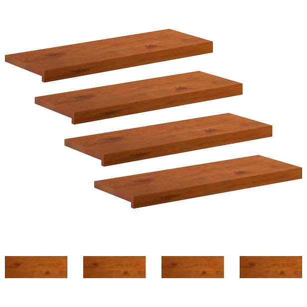 vidaXL Schodové nášlapy 8 ks 70 x 25 x 2 cm Hnědá Masivní dubové dřevo