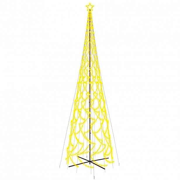 vidaXL Vánoční stromek kužel 3000 teplých bílých LED diod 230 x 800 cm
