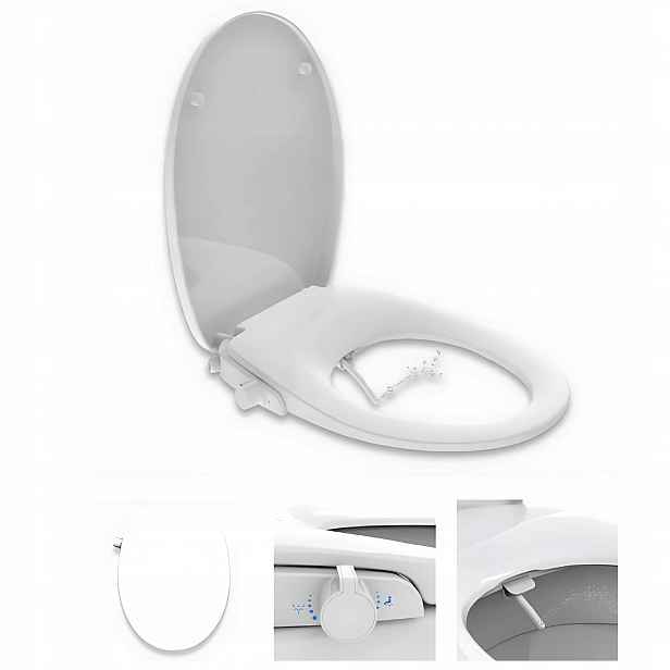 Wc sedátko s bidetovou funkcí Bemis Pure Clean 1000, pomalu padající, oválné