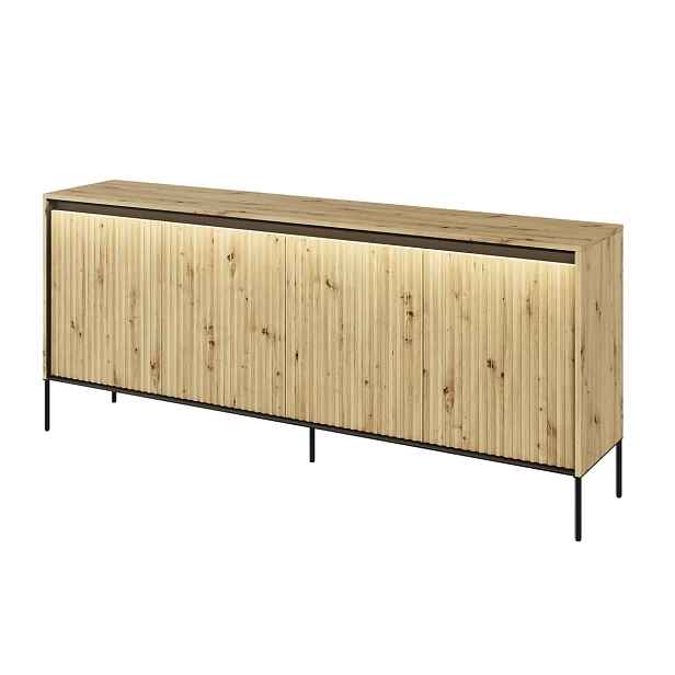 Casarredo Komoda 4D nizká s LED IPOLIS - dub artisan