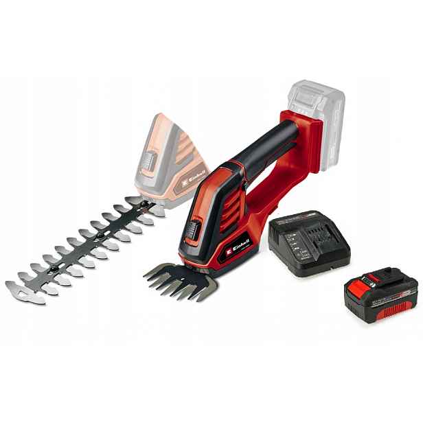 Einhell Nůžky Na Trávu A Keře Ge-cg 18/100 3410313 Sada S Akumulátor 4,0AH