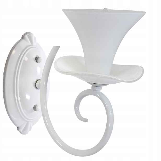 Nástěnná lampa nástěnné svítidlo bílé skleněný kalich klasický glamour Polux