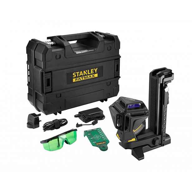 Stanley - Čárový laser s příslušenstvím, zelený, dosah 50 m, integrovaná baterie, nabíječka FMHT1-77356