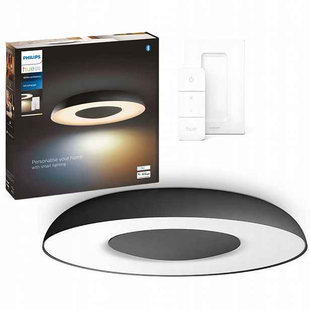 Stropní Svítidlo Led Stropní Svítidlo na omítku 22,5 W 39 Cm Černá Philips Hue dálkový ovladač