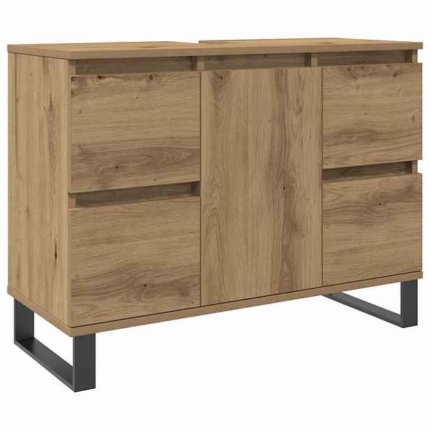 vidaXL Koupelnová skříňka pod umyvadlo dub artisan 80x33x60cm kompozit