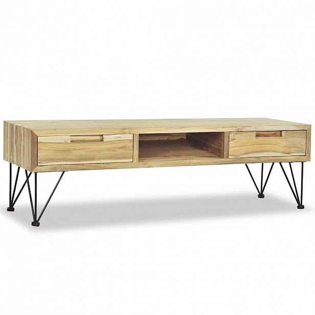 vidaXL TV stolek 120 x 35 x 35 cm masivní teak