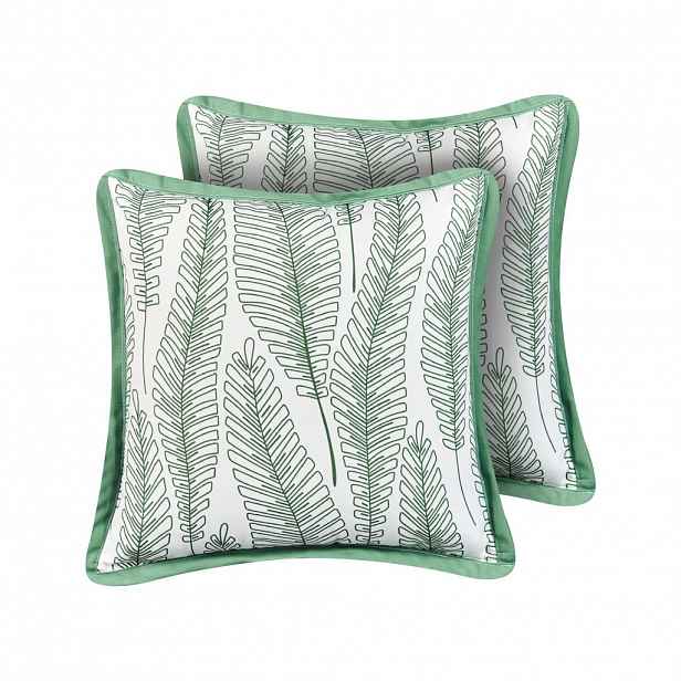 Beliani ZAHRADNÍ polštář sada 2 ks Zelený 45/45 cm Meadow