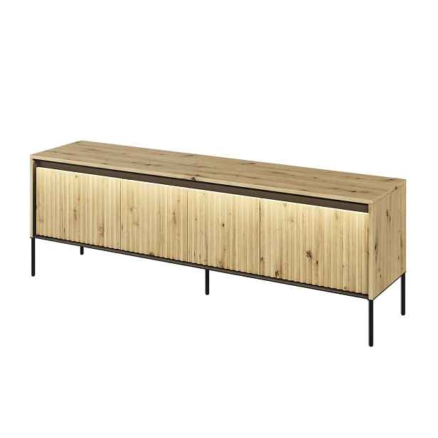 Casarredo Televizní stolek 4D s LED 167 IPOLIS - dub artisan