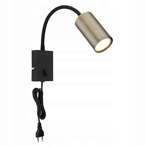 Nástěnné svítidlo Černé Moderní Pohyblivé Zdroj GU10 nad Globo Lighting 44cm