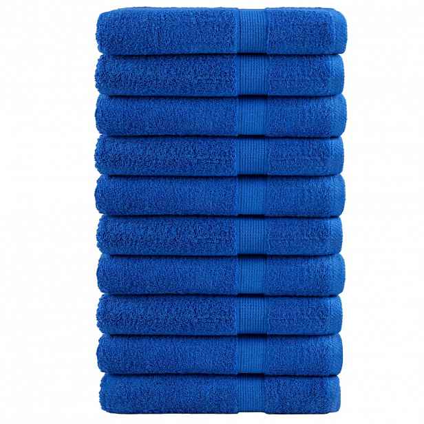 vidaXL Prémiové saunové osušky SOLUND 10 ks modré 80x200 cm 600 g/m²