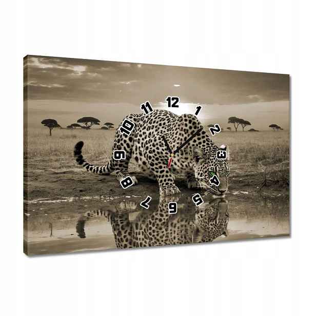 Hodiny 60x40 Tygr Gepard Do Ložnice