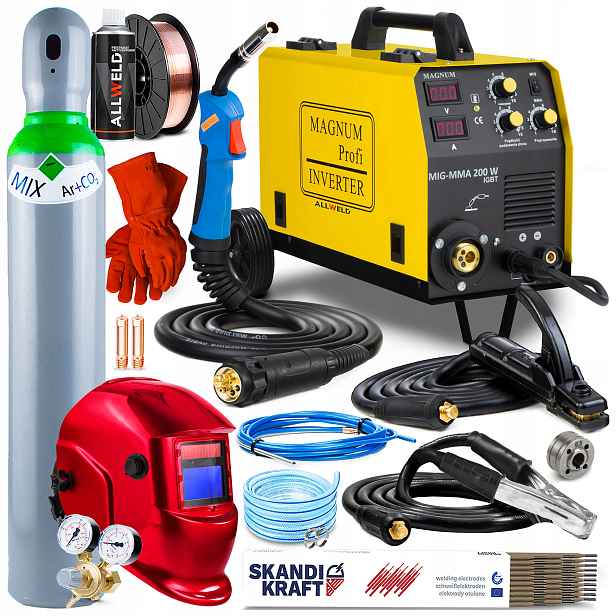 Invertorová Svářečka Magnum Mig 200W Mma Igbt Alu 230V 180A Lutosvařování