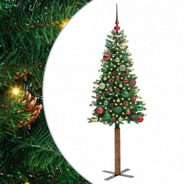 vidaXL Úzký vánoční stromeček Zelená 150 cm