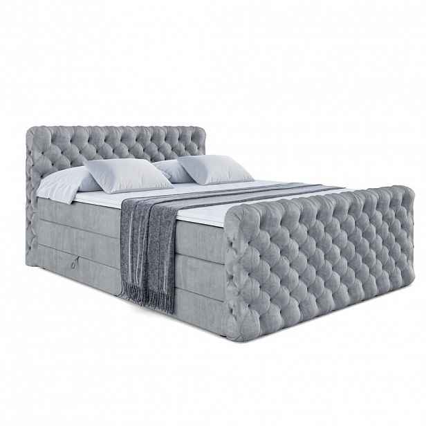 ALTDECOR POSTEL boxspring BOXI8-Z KING – 140x200 – H3/H4 – šedá