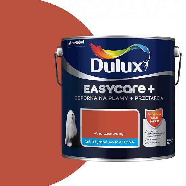 Dulux EasyCare Plus 2,5L Etno Červený