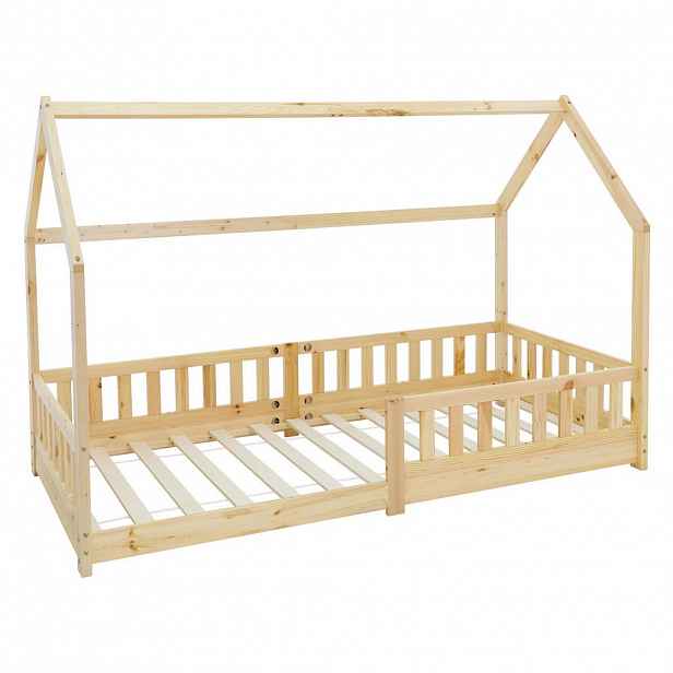 ML-DESIGN DĚTSKÁ POSTÝLKA se stříškou 90x200 cm přírodní