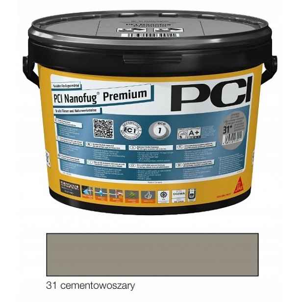 Pci Nanofug Premium 5kg cementově šedá spárovací hmota č.