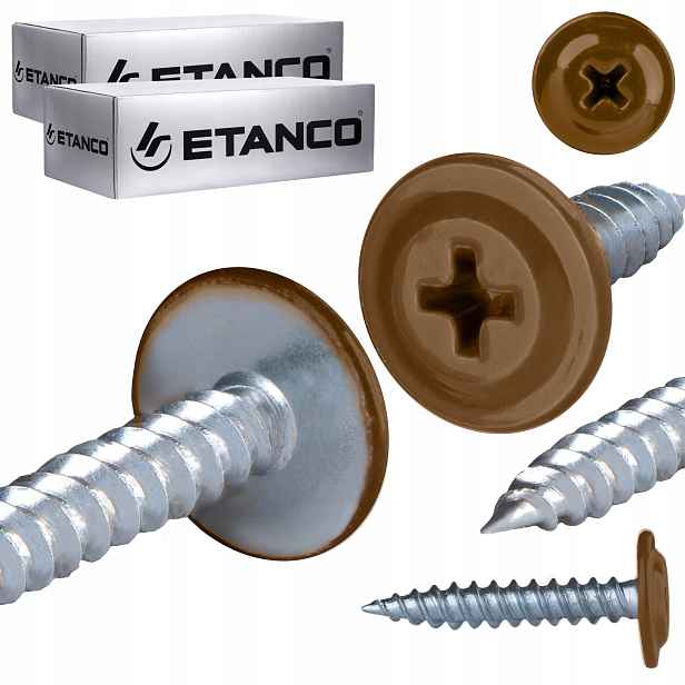 Podložkové vruty do dřeva 4,2 x 25 mm Ral 8003 500 ks Etanco Gm-s