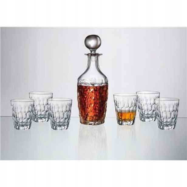 Bohemia Marble – Sada Na Whisky: Karafa 6 Sklenic