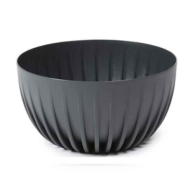 HowHomely Květináč STRIPPED ECO 24 cm antracitový