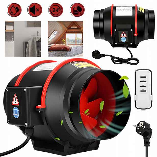 Kanálový ventilátor s regulací rychlosti, Tichý trubkový ventilátor pro domácnost
