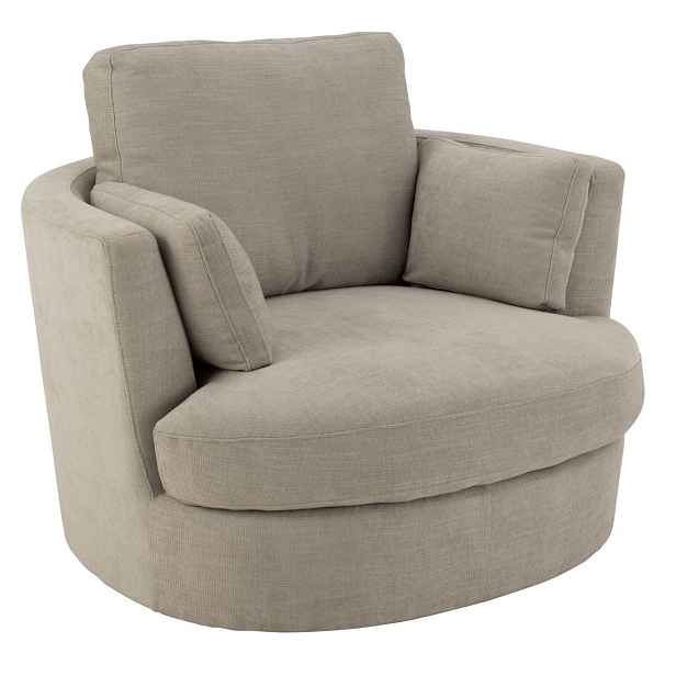 Šedé kulaté křeslo Swivel Grey - 98*107*88cm J-Line by Jolipa