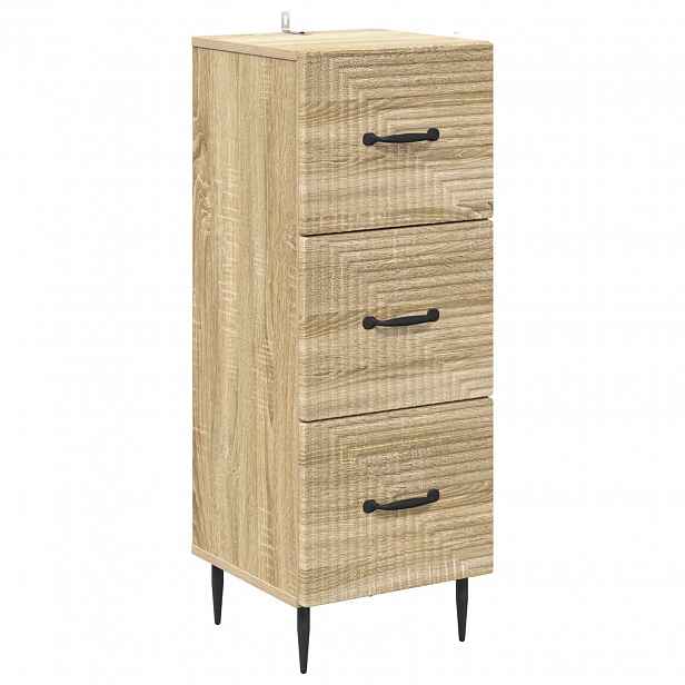 vidaXL Skříň se zásuvkami Dub sonoma 33 x 34,5 x 89,5 cm