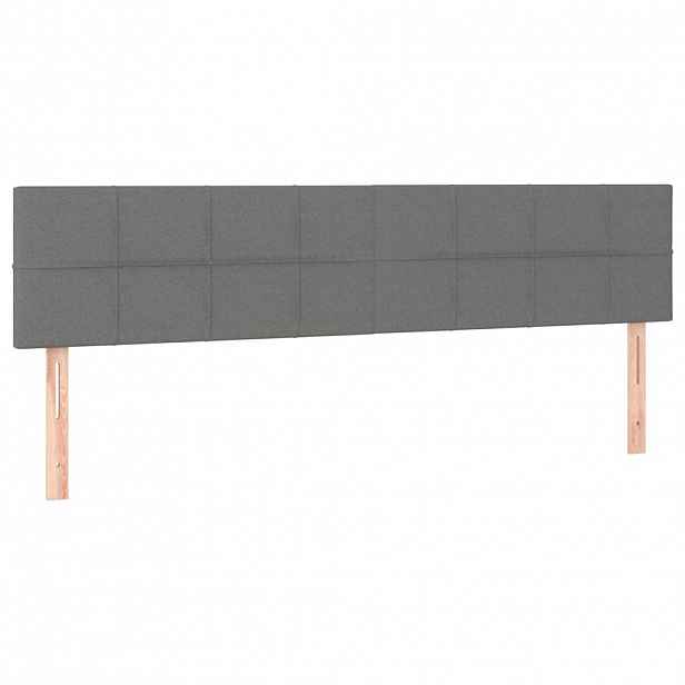 vidaXL Čela postele tmavě šedá 180x5x78/88 cm látka