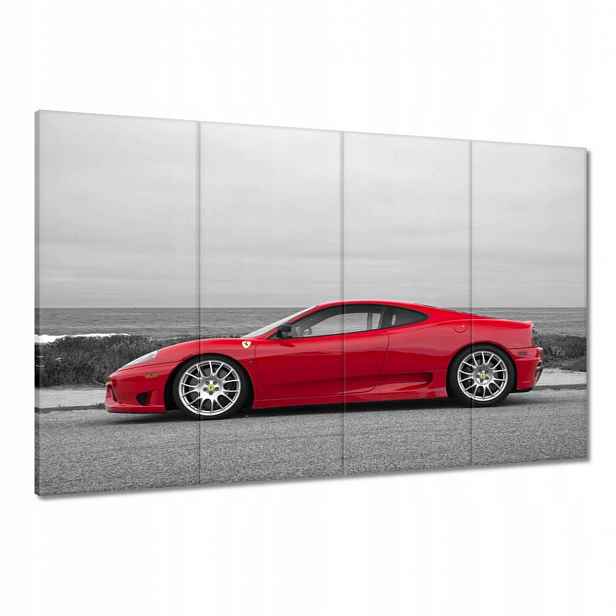 Obrazy 120x80 Červené Ferrari na pláži